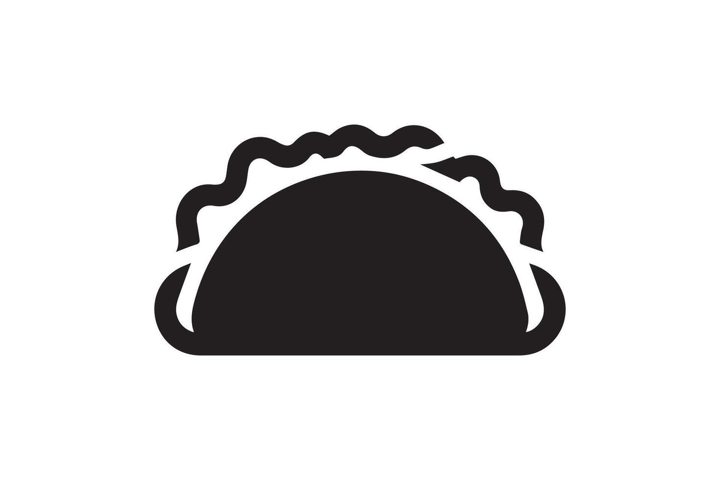 Taco icon illustration on white background vector