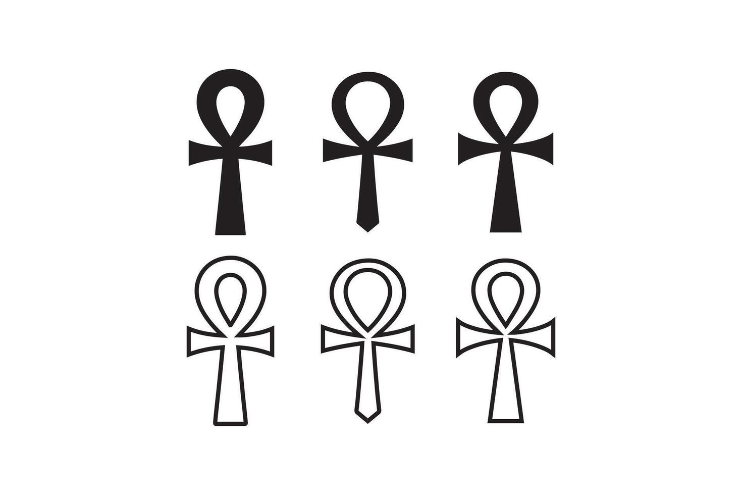 Ankh symbol, egyptian symbol, egyptian symbol, egyptian symbol, vector