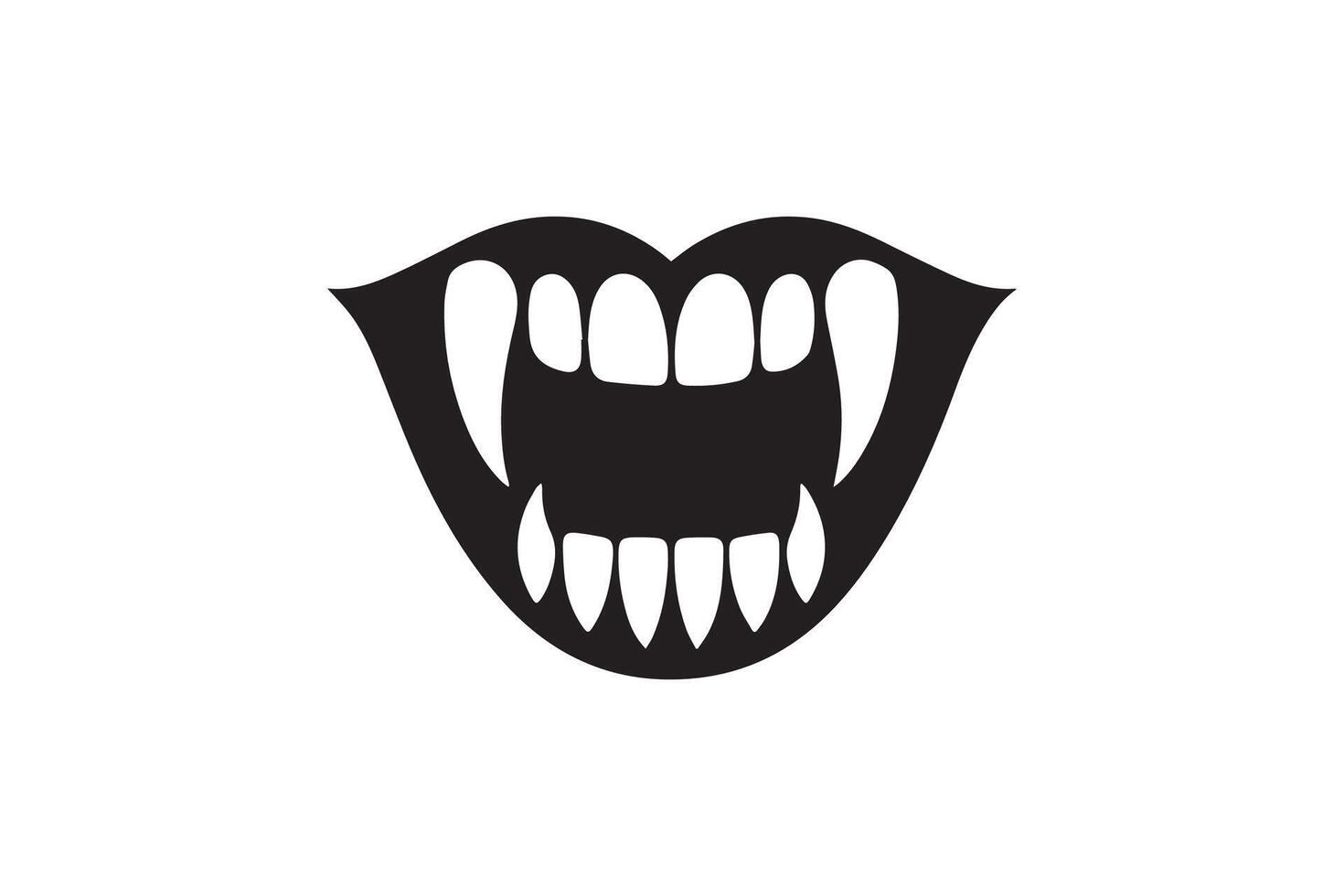 Vampire teeth icon illustration vector