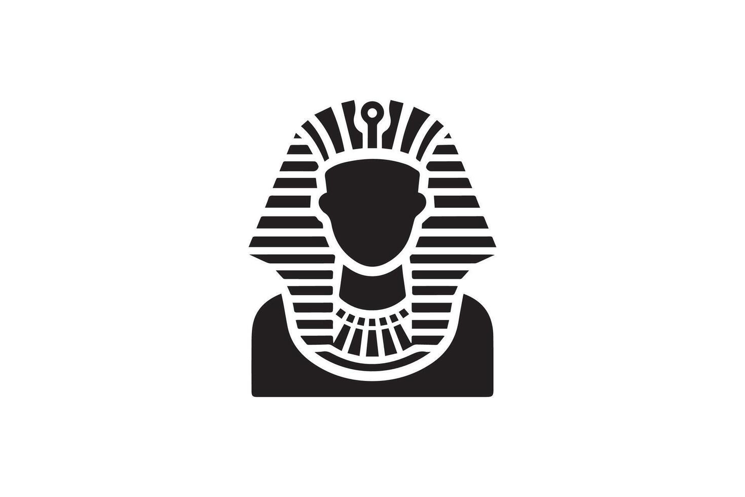 Egyptian pharaoh icon in simple style on white background vector