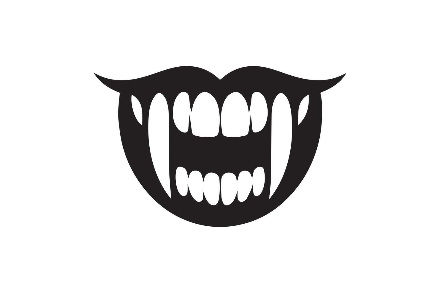Vampire teeth icon illustration vector