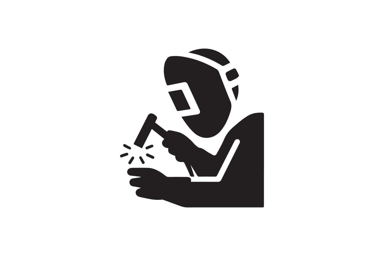 Welder icon illustration on white background vector