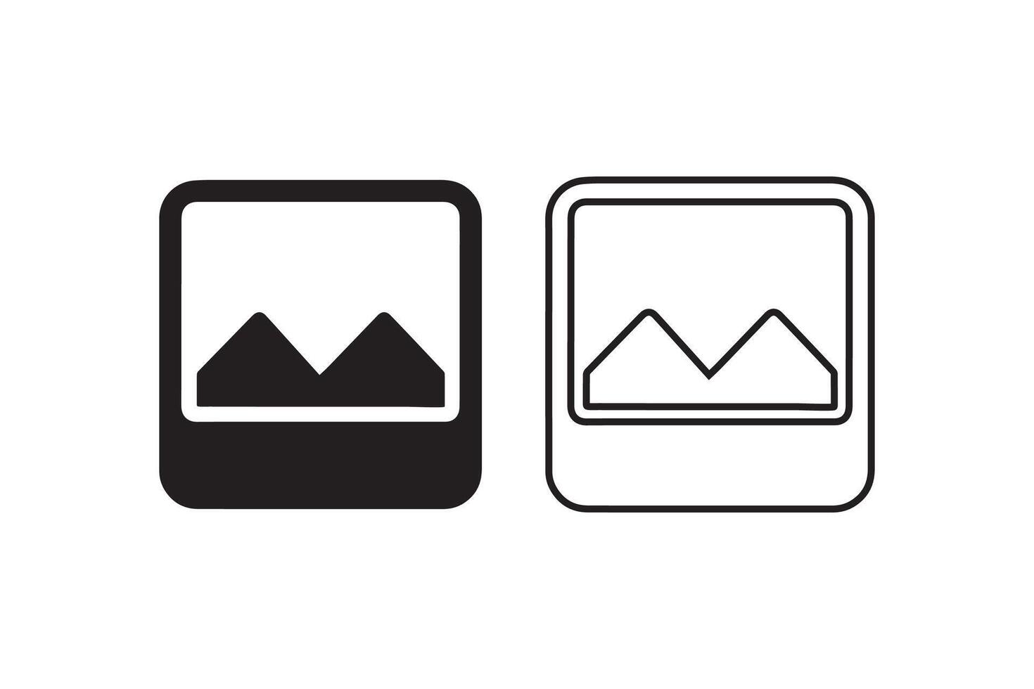 Two icons of a camera and a phone vector