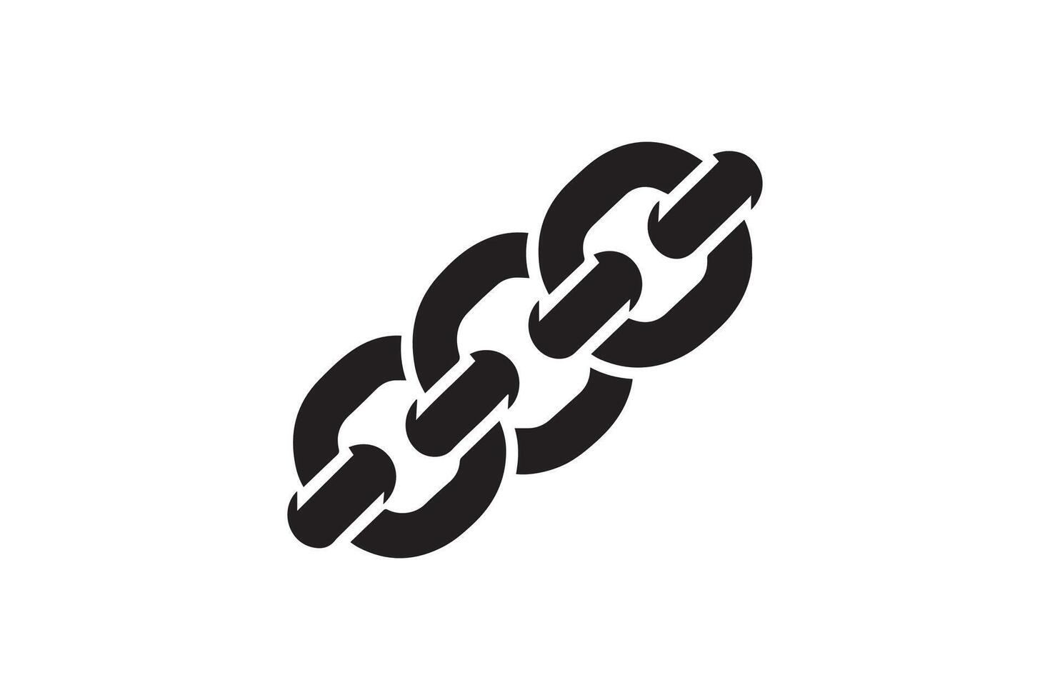 A black and white image of a chain link vector