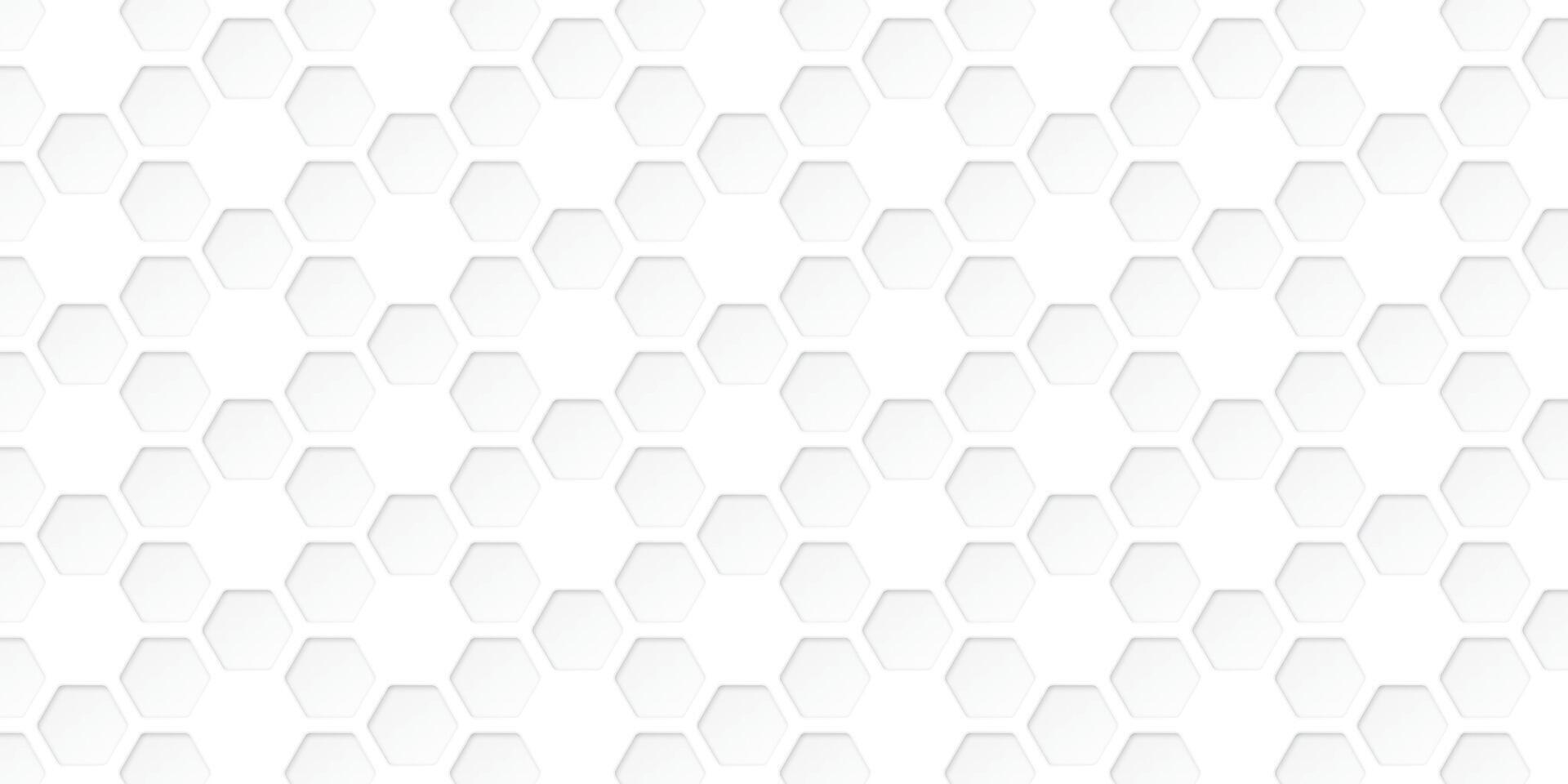 White hexagon soccer ball pattern paper cut style graphic illustration. Honeycomb monochromatic background. vector