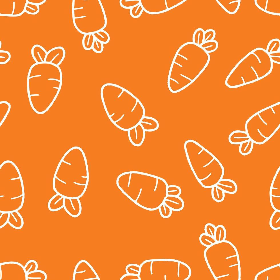 Outline Carrot Seamless Pattern Background for Surface Print Fabric Fashion Wrapping vector