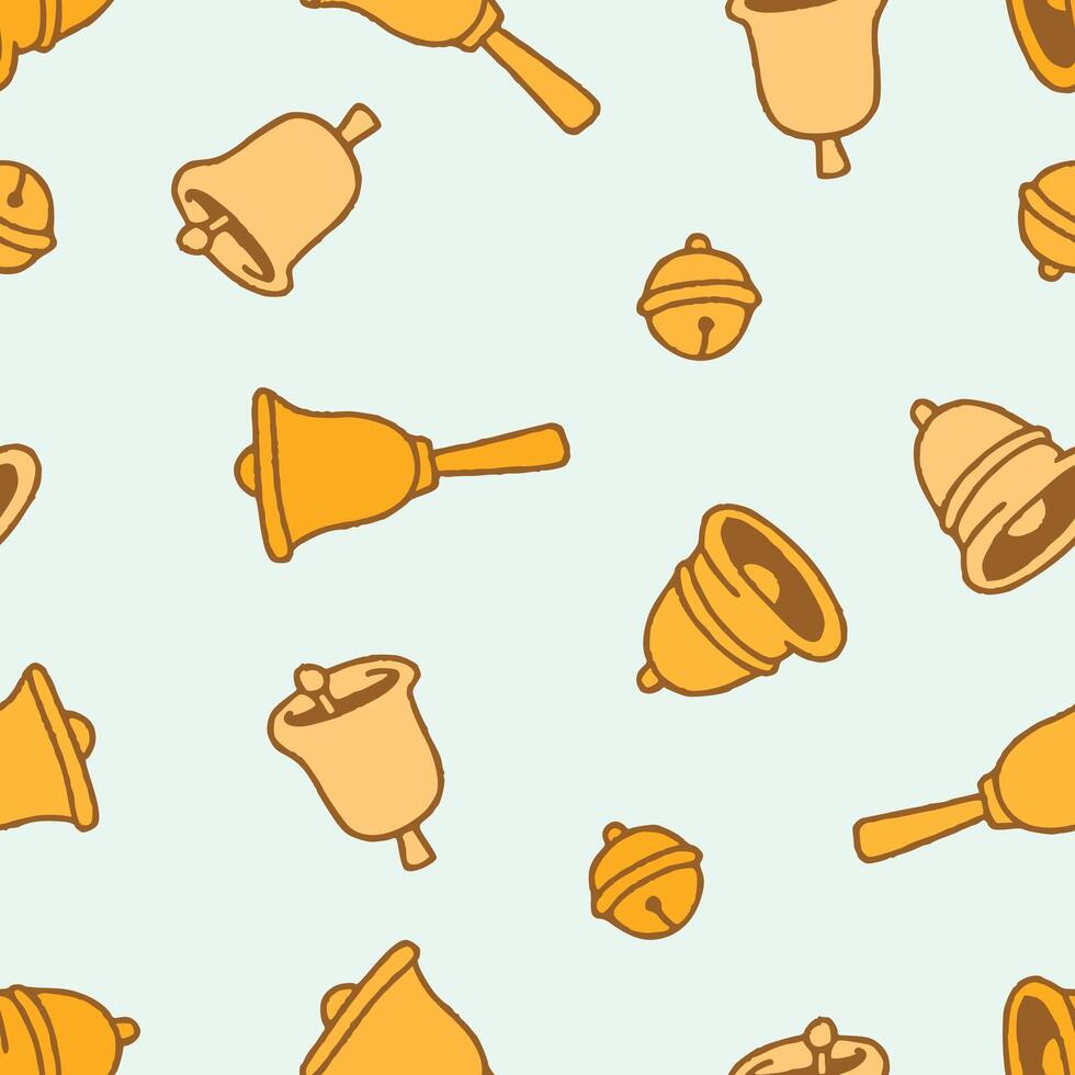 Bell Pattern Repeat Seamless for Wallpaper Background Cover Packaging vector