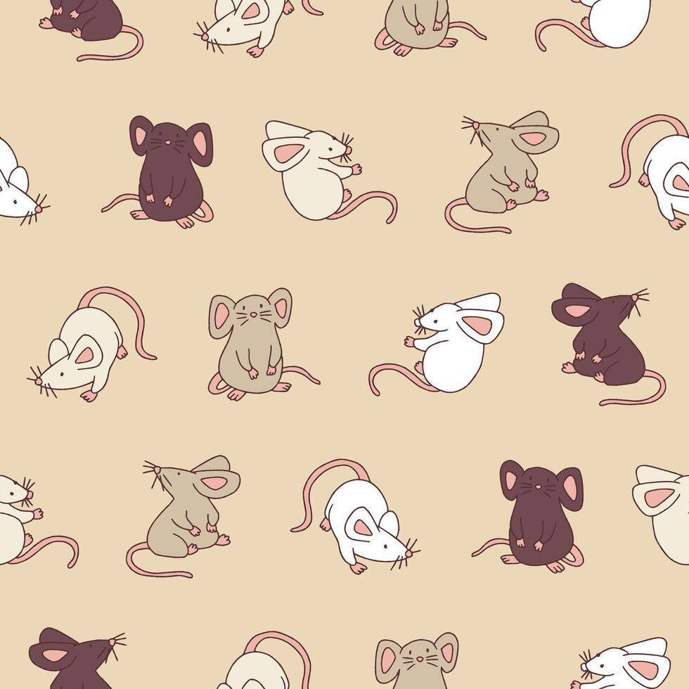 Mouse Seamless Pattern Background for Print Fabric Surface Fashion Wrapping vector