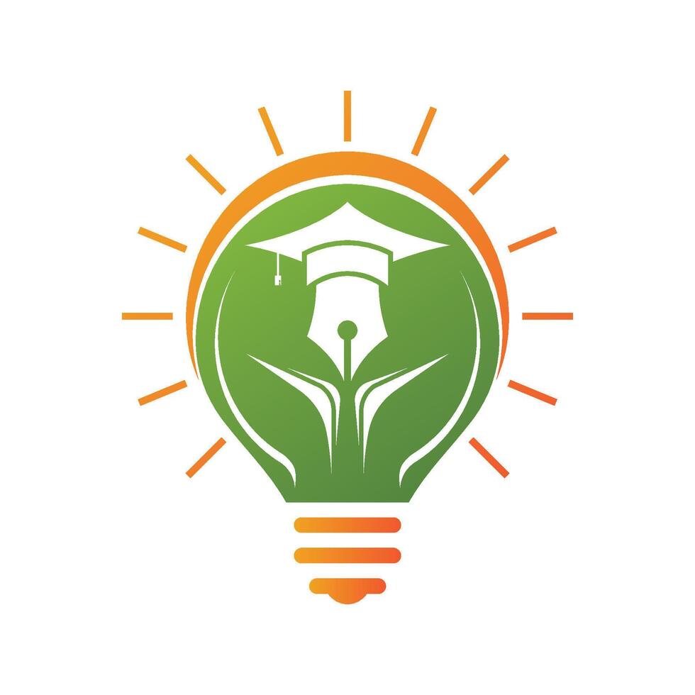 Light Idea And Education logo Dedign vector