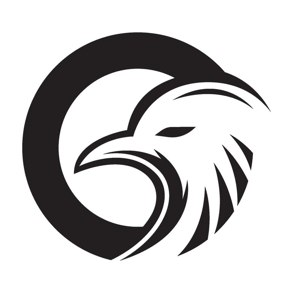 Eagle head logo template design vector