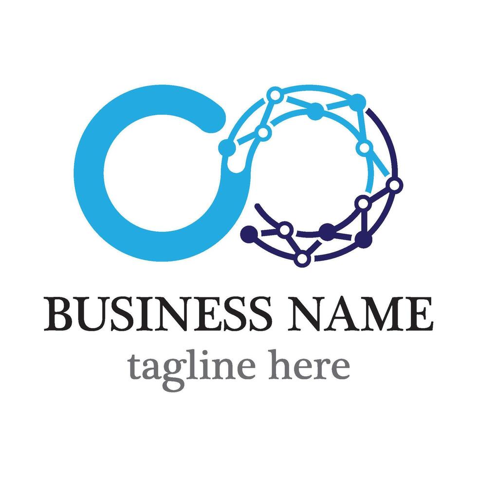 Infinity tech logo vector