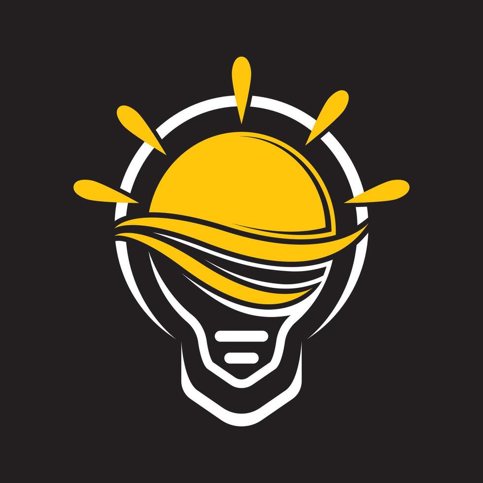 Lamp logo design vector