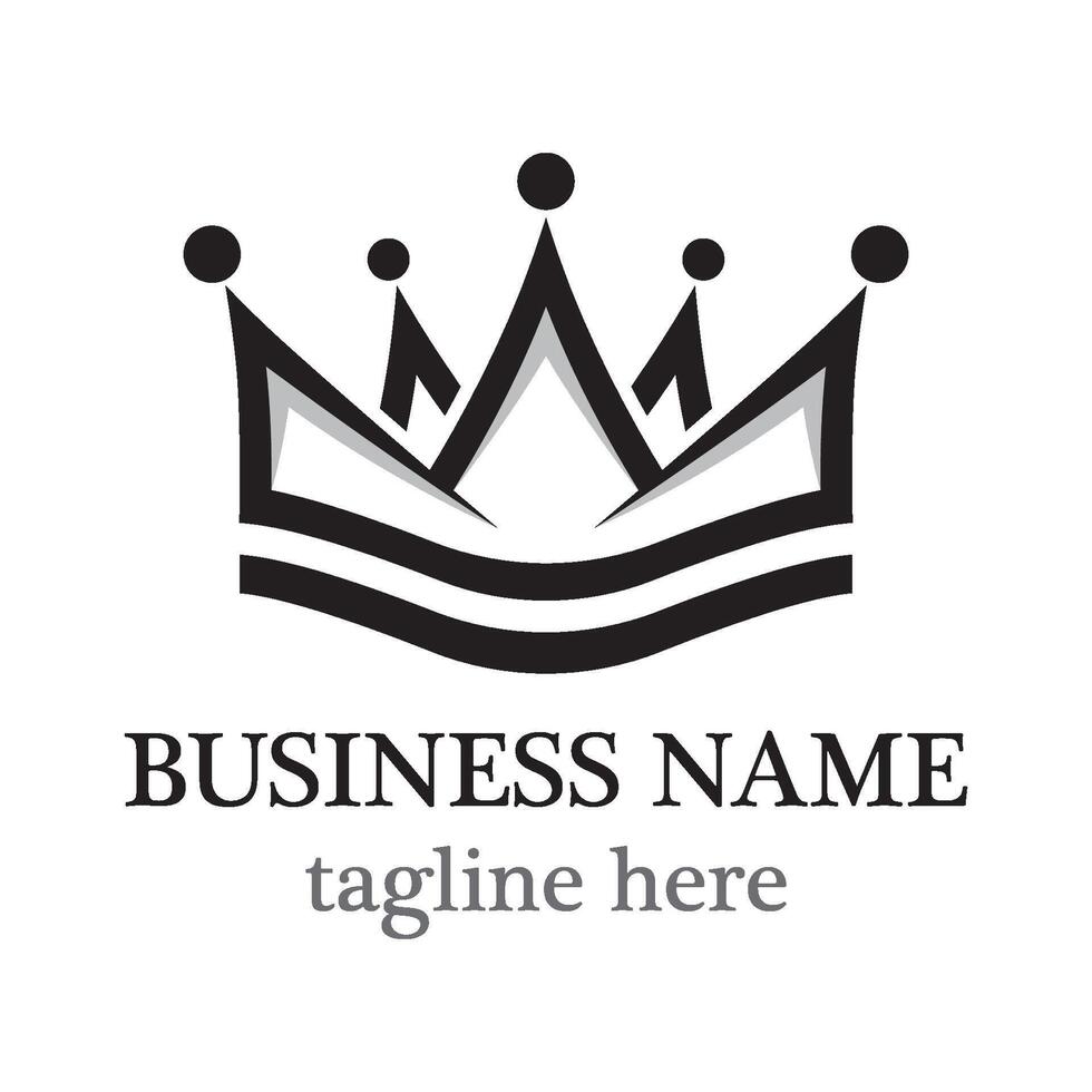 Crown logo icon design vector