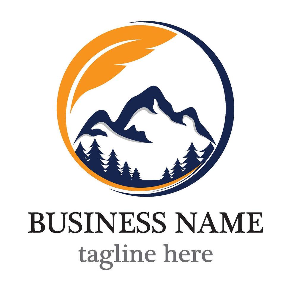 Mountain logo design vector
