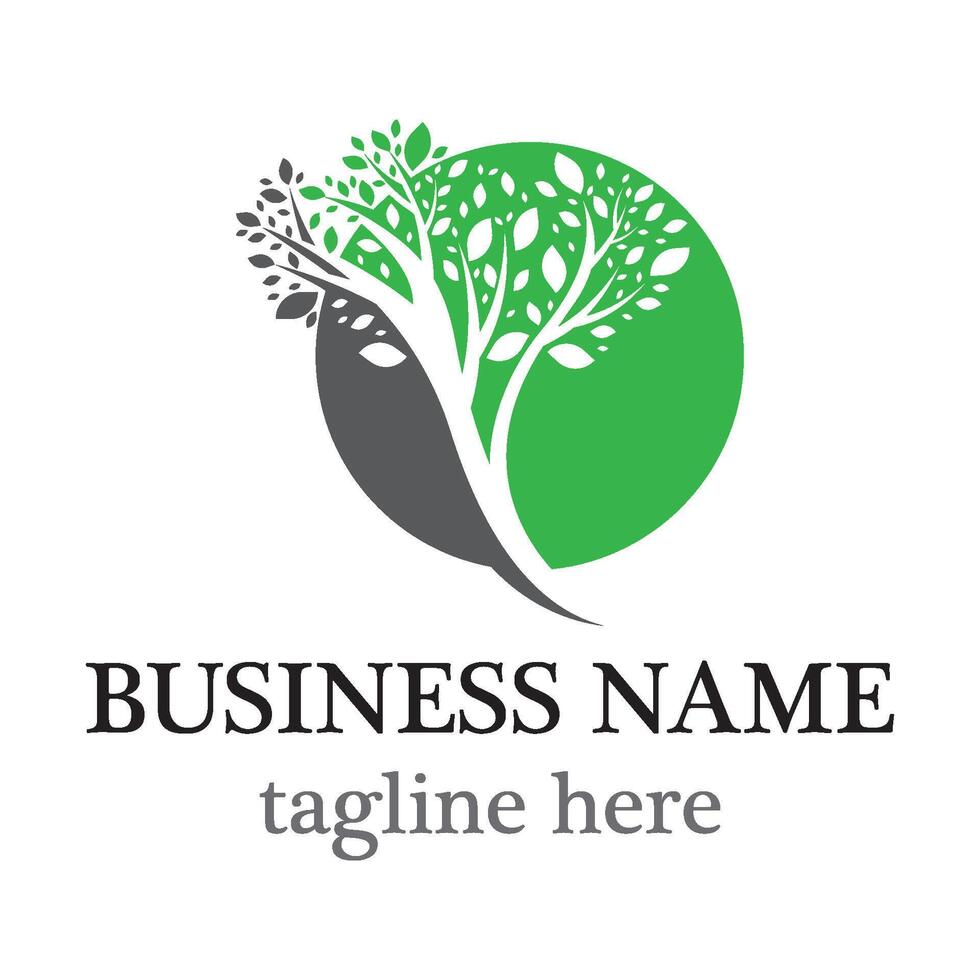 Tree leaf logo design vector