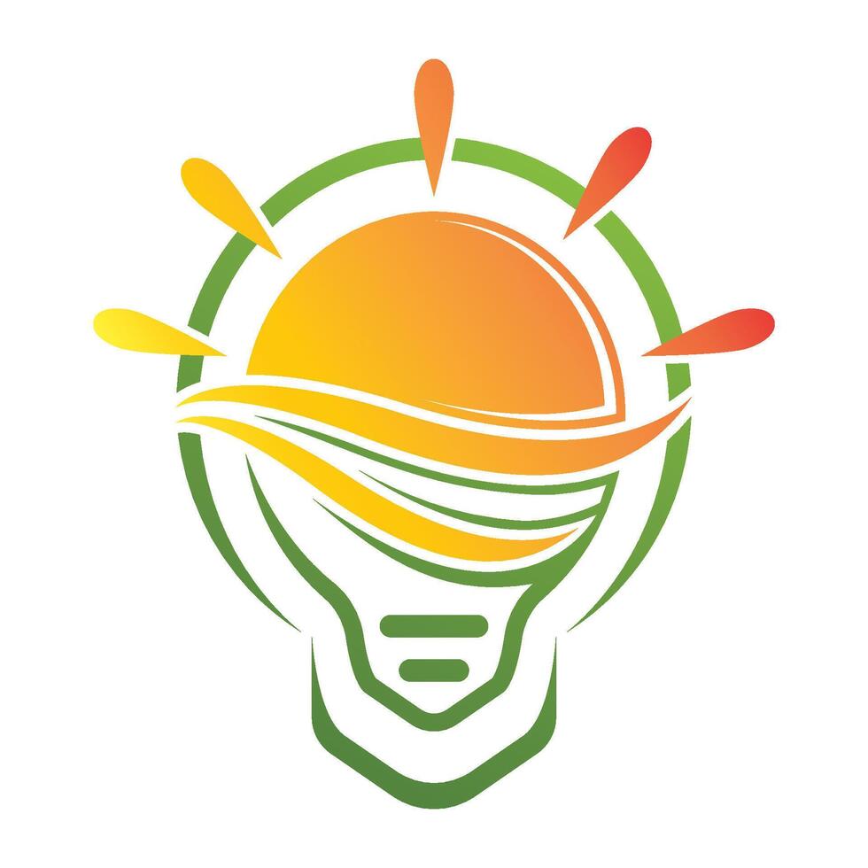 Lamp logo template vector
