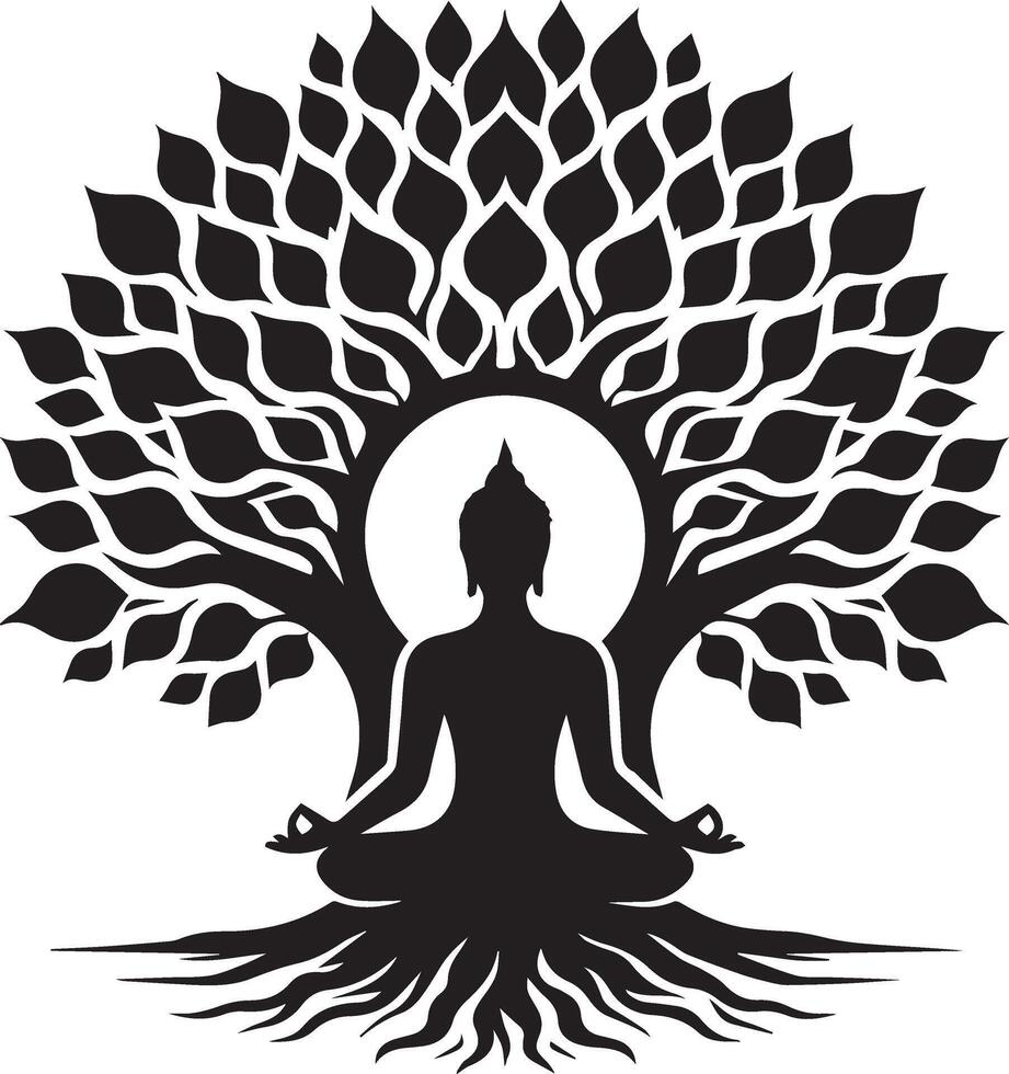 buddha day buddha silhouette vector