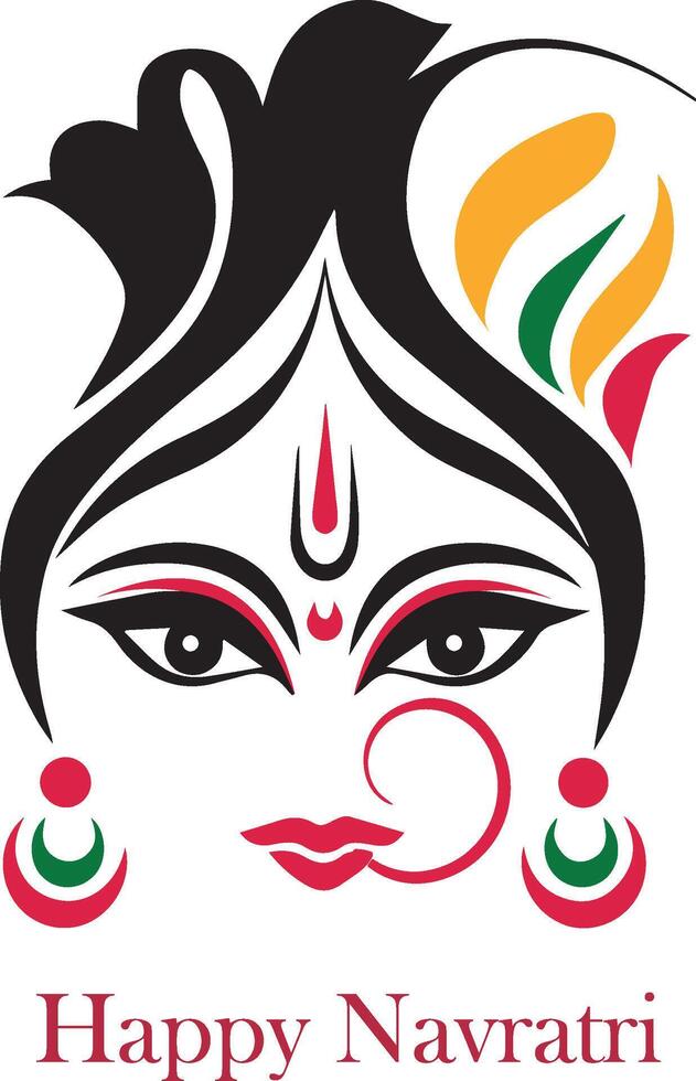 happy navratri illustration vector