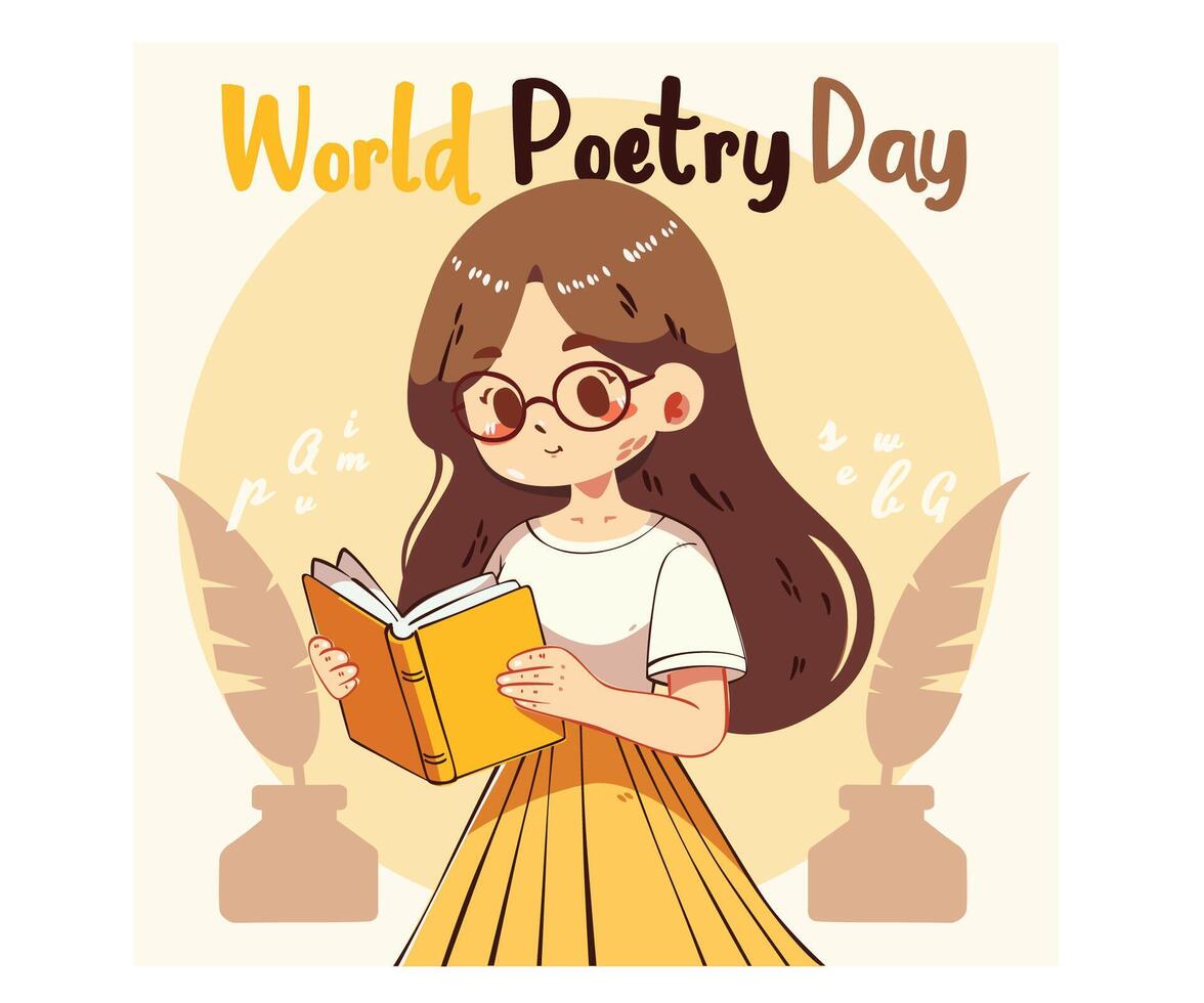 Celebratory Design for World Poetry Day vector
