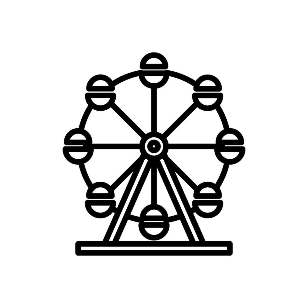 sky wheel icon, line style icon vector