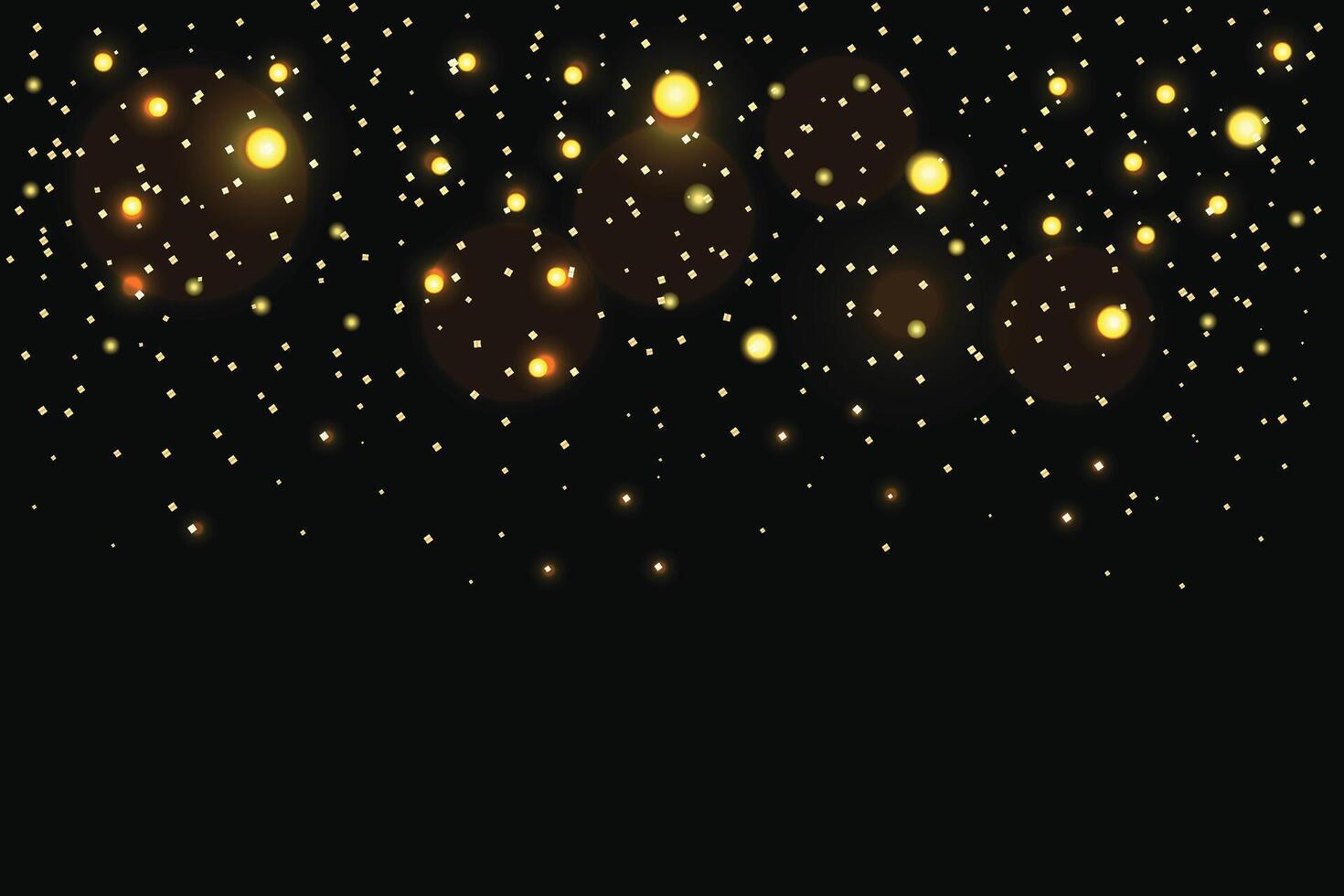 Gold glitter shiny holiday confetti with glow image vector