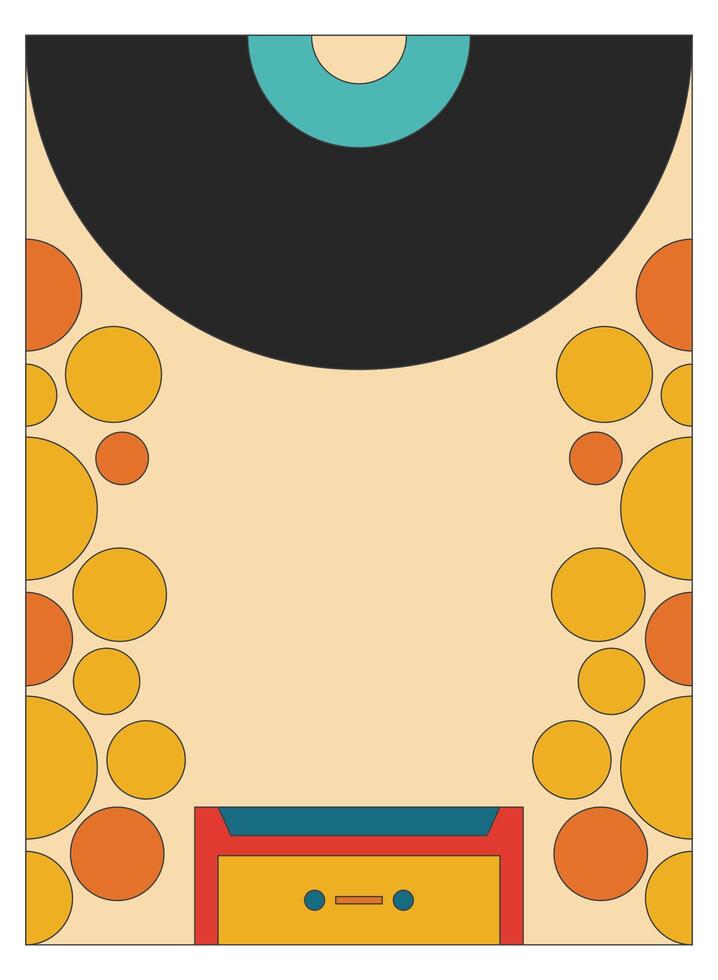 Illustration poster retro disk unique design vector