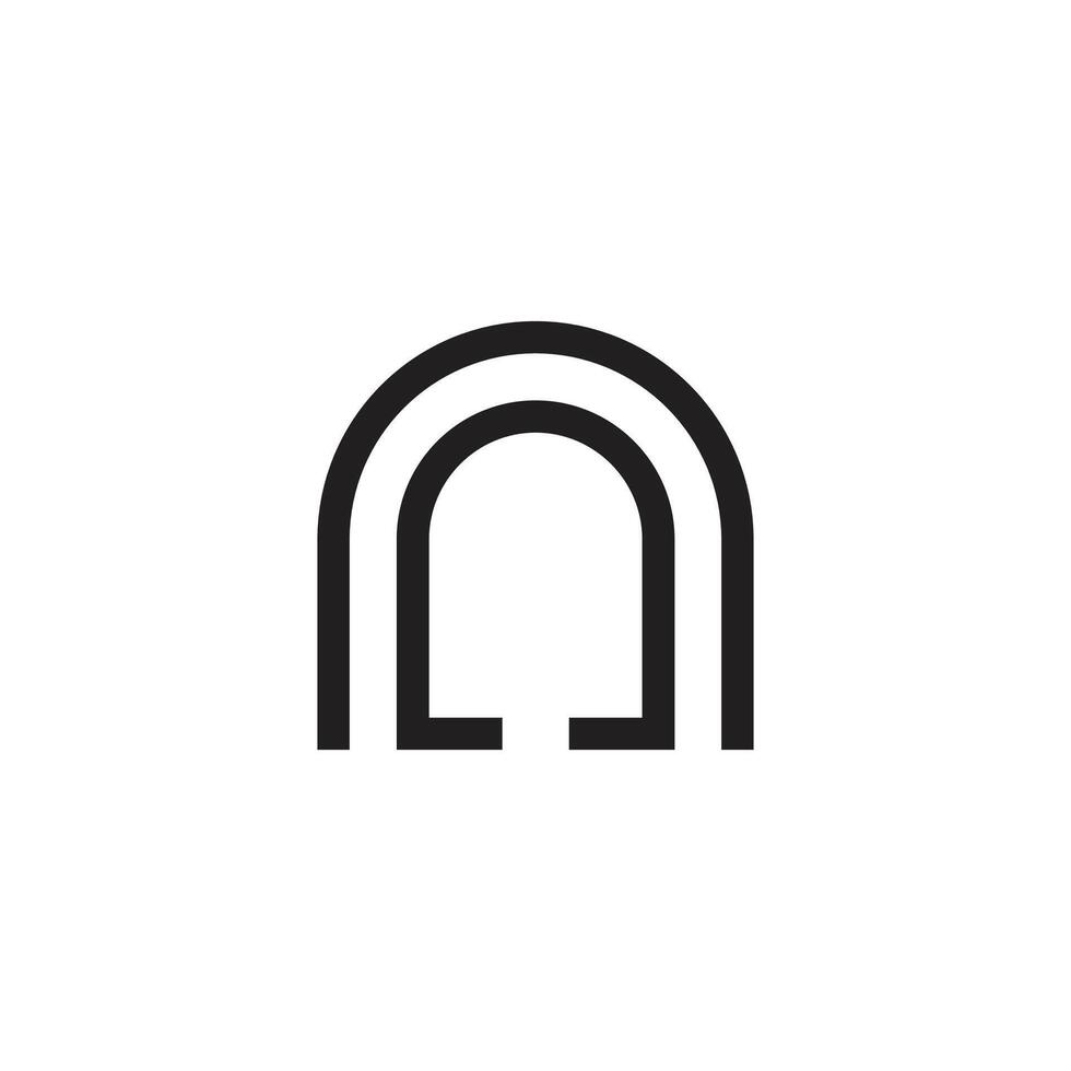 Logo tunnel arch unique design minimalist vector