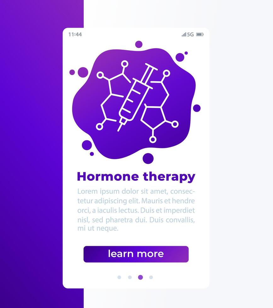 hormone therapy design with line icon vector