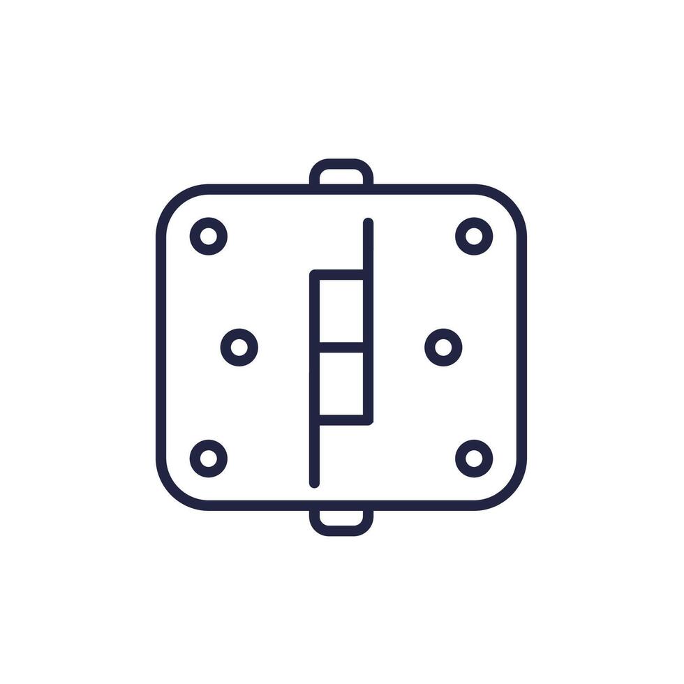 Hinge line icon on white vector