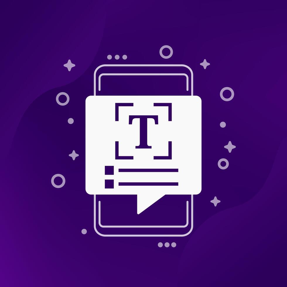 text scan icon for web vector