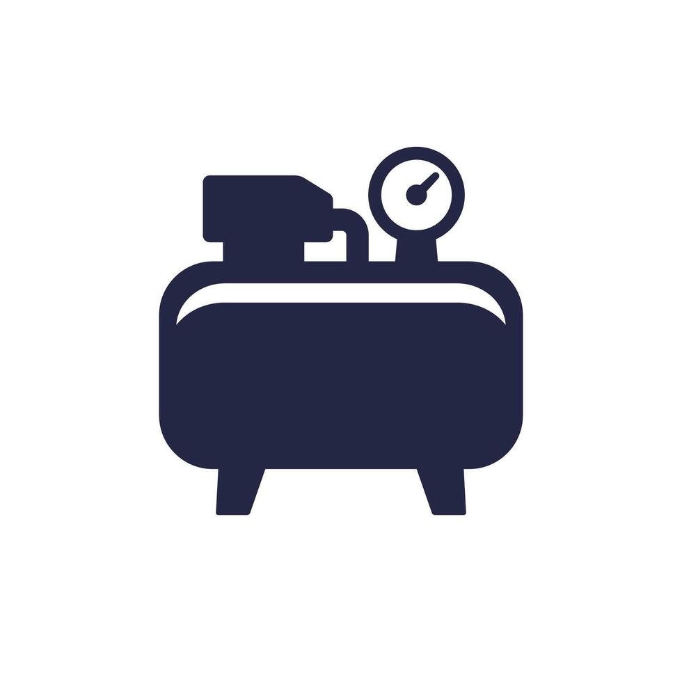 air compressor icon, pictogram on white vector