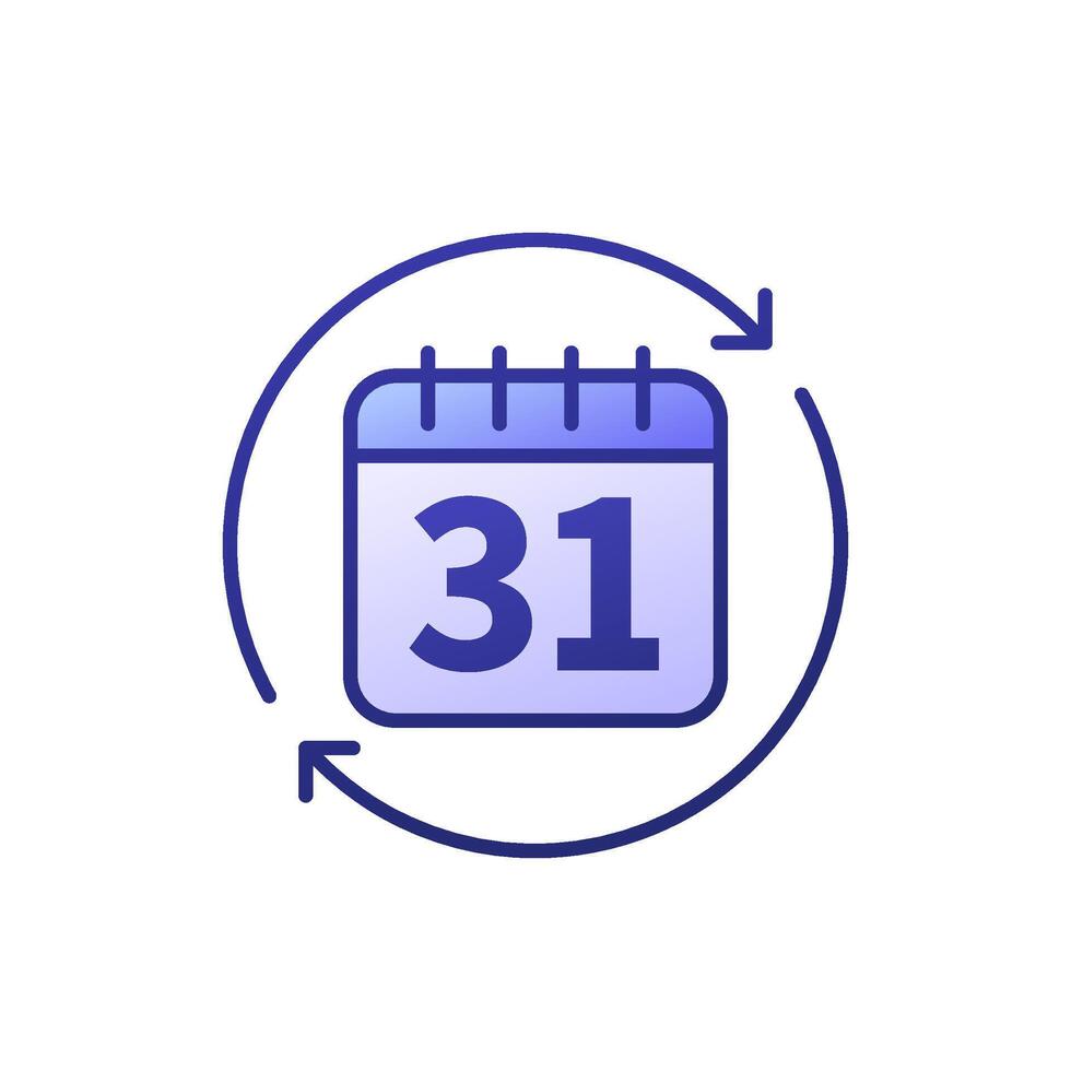monthly subscription icon with outline vector