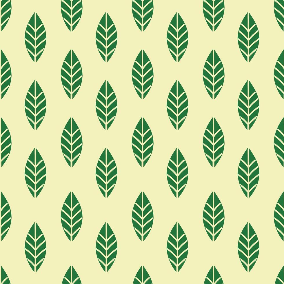 A Seamless textured green leafy pattern vector