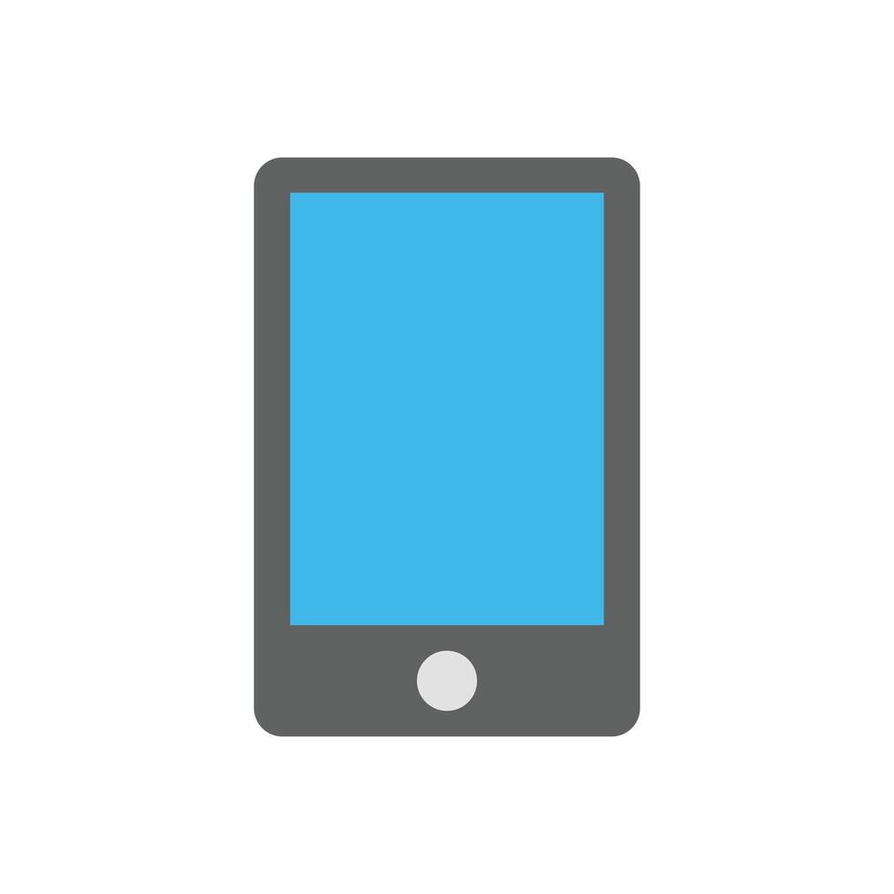 Tablet icon. Flat illustration in black isolated on white background. vector