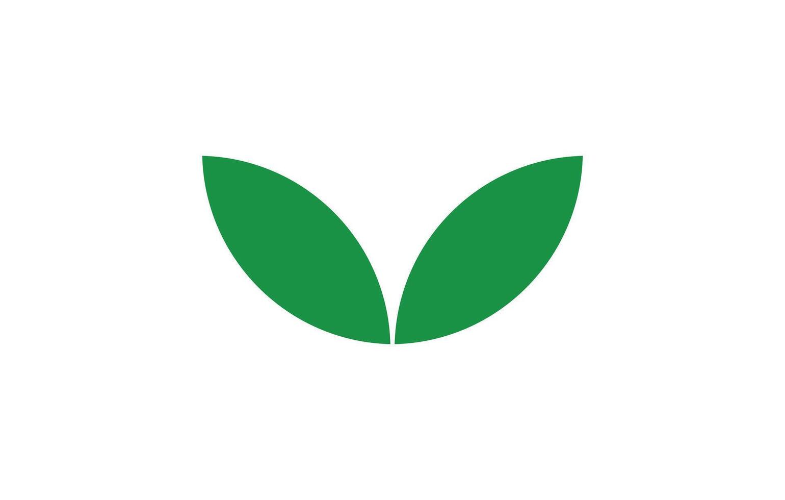 green leaf logo icon vector