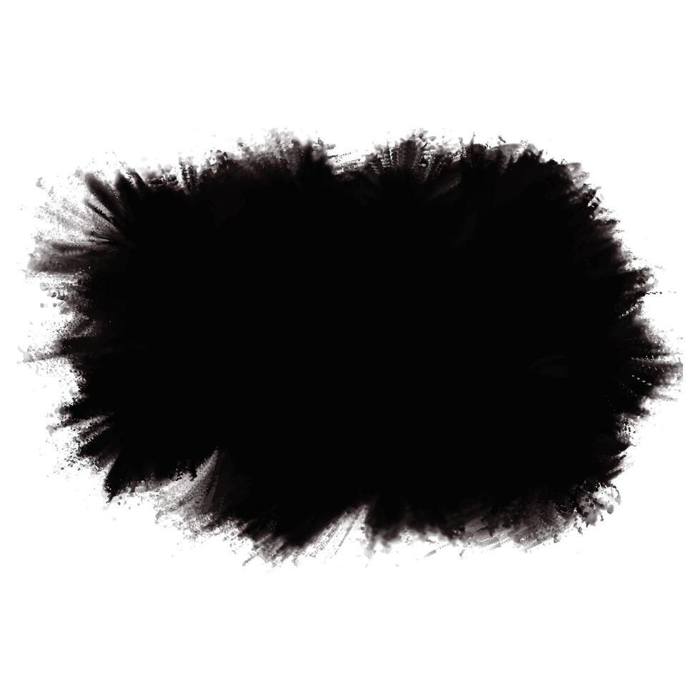 Modern black watercolor brush stroke vector