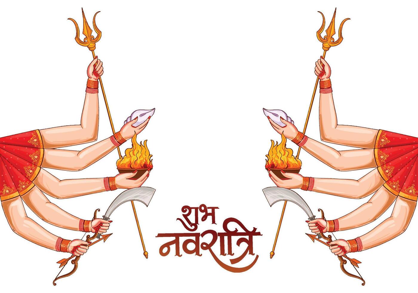 Shubh navratri is a vibrant hindu festival card background vector