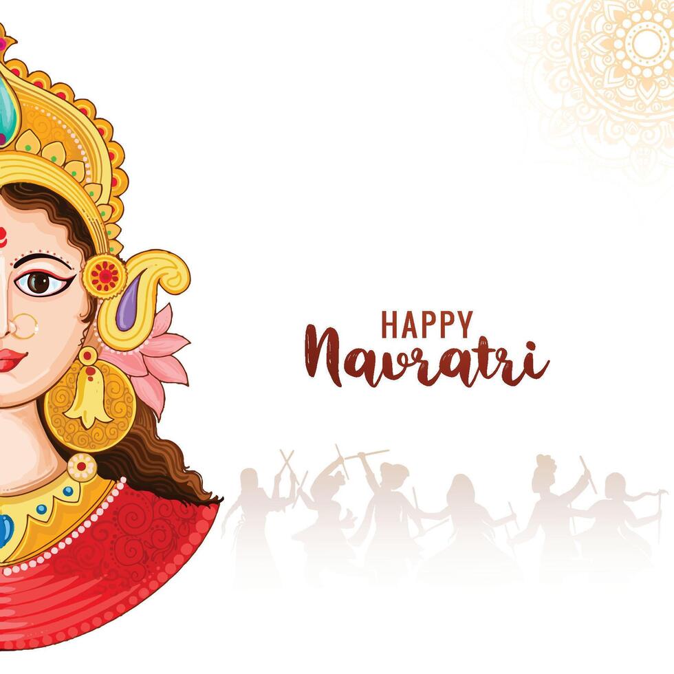 Happy navratri maa durga illustration design vector