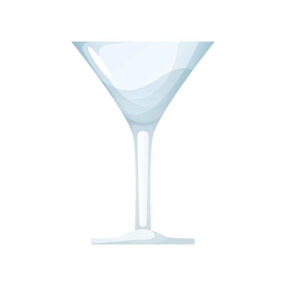 Cup of glass for wine with upside down triangle free design illustration with simple shape clear color. Perfect for asset or template drink and food business vector