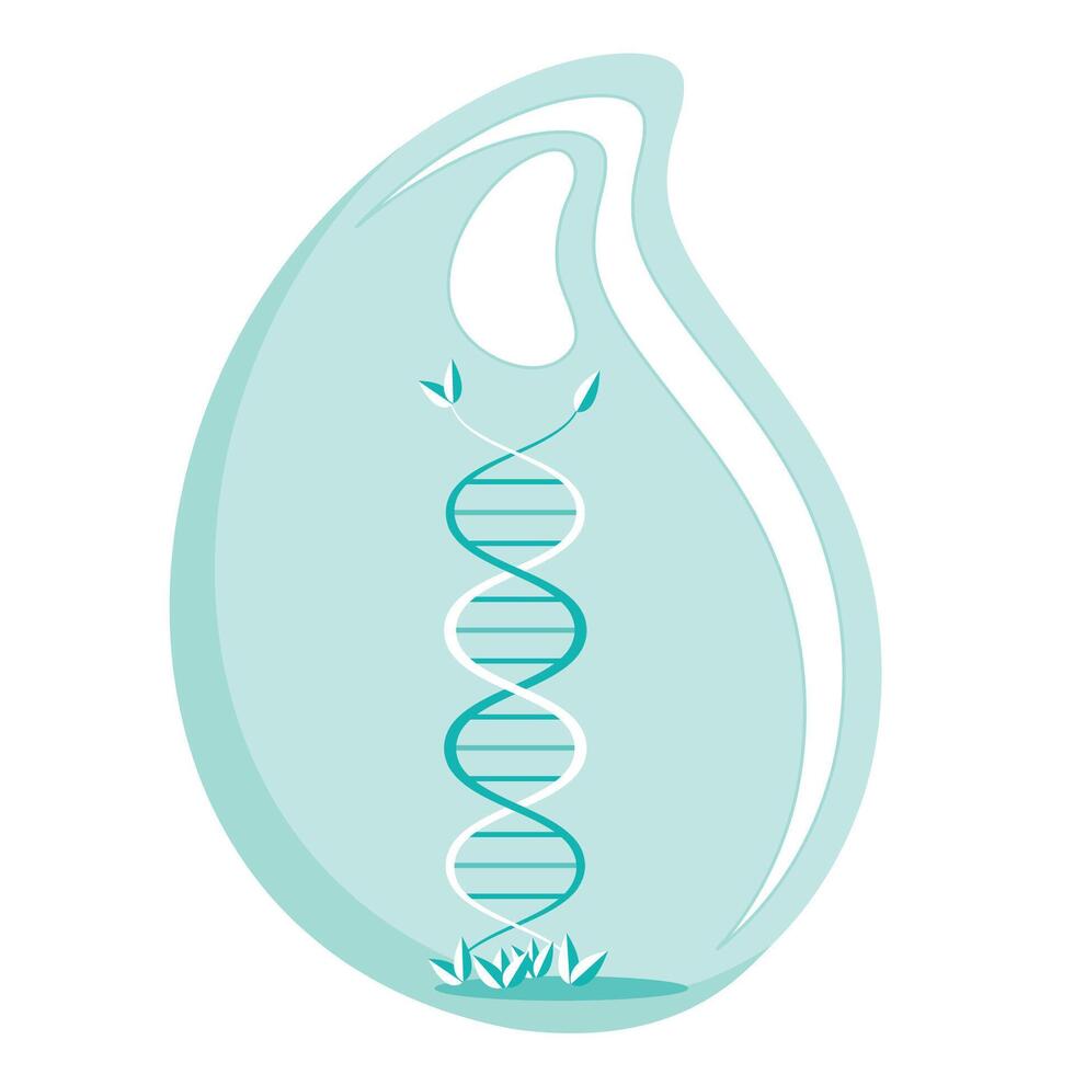 Growing DNA illustration scientific concept graphic vector