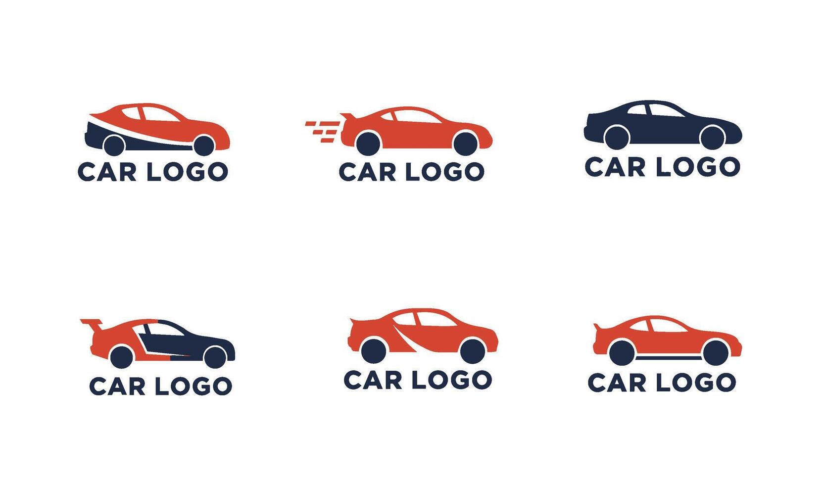 Minimalist Symbol Car Logo Set Featuring Speed and Performance Icons vector
