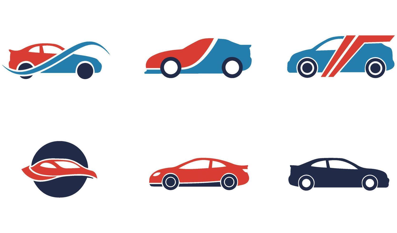 Powerful Symbol Car Logo Set for Heavy-Duty and Muscle Car Branding vector