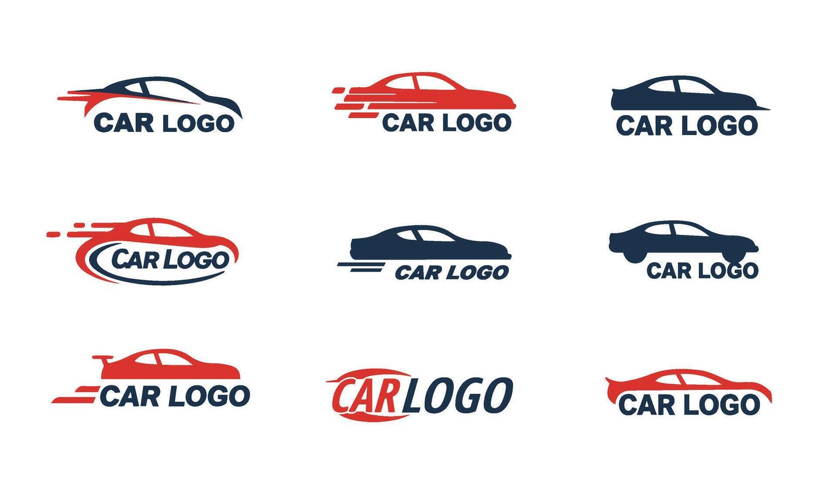 Dynamic Symbol Car Logo Set for Auto Repair Shops and Mechanics vector