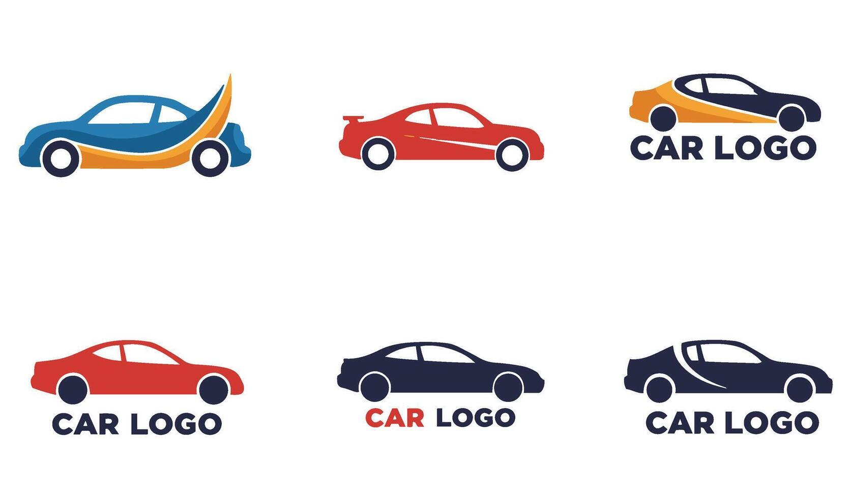 Tech-Driven Symbol Car Logo Set for Smart Cars and Electric Vehicles vector