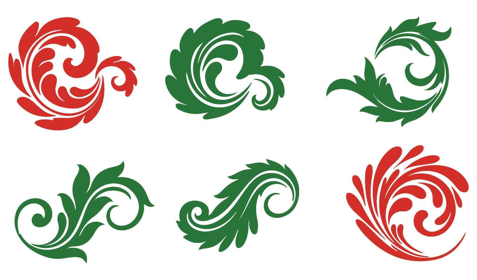 Floral and Botanical Inspired Summer Leaf Floral Swirl Ornaments Logo with Stylized Retro Patterns for Decorative and Classic Art Designs vector