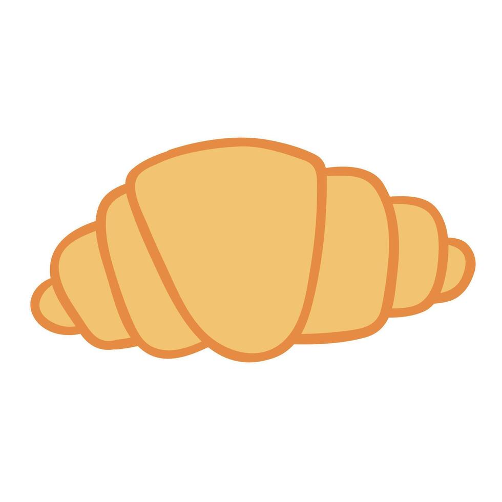 Croissant. Flat design. illustration on white background. vector