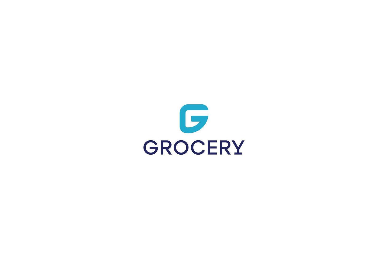 Letter G creative minimalistic grocery logo vector