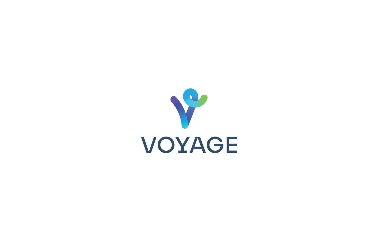 Letter v technological modern spiral logo vector