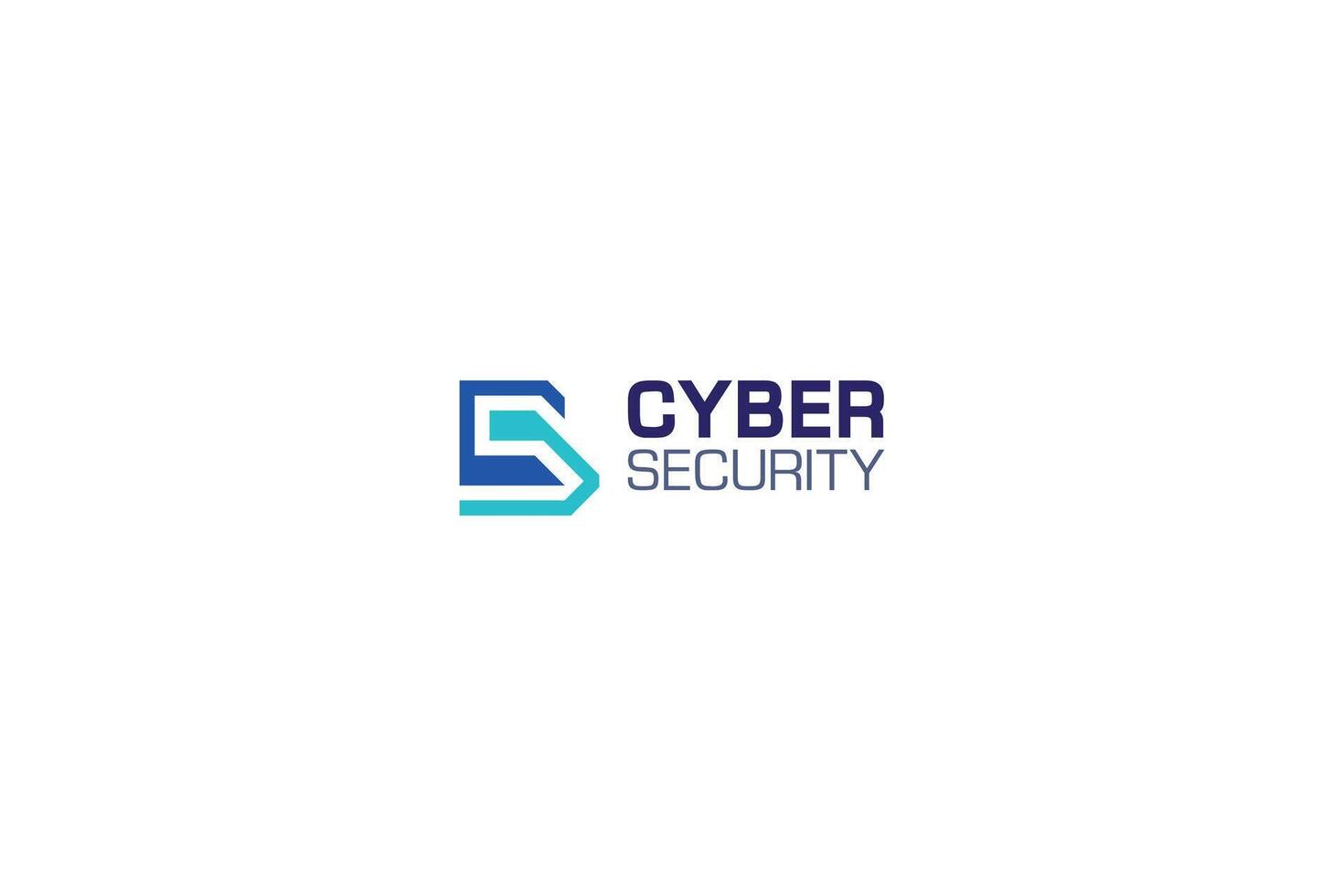 Letter BS cyber security logo vector