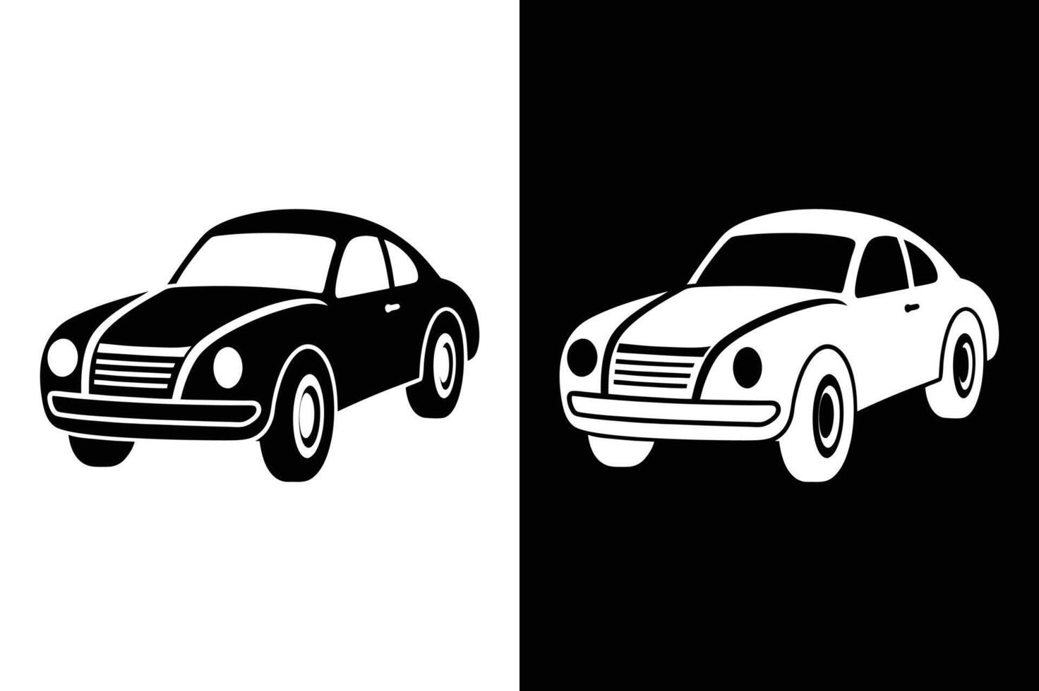 Minimalist Car Icon. Clean and Modern Art vector